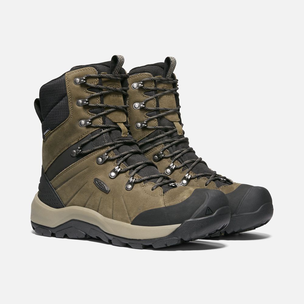 Botas de Seguridad Keen Mexico Verde Oliva/Negros - Hombre Revel Iv Altos Polar - MG4392071